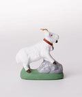 Santon la chèvre broutante blanche