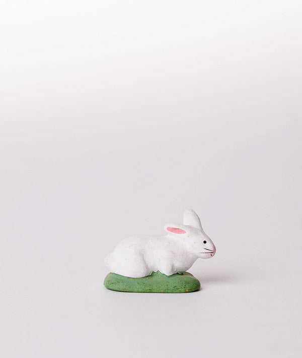 Santon la lapine couchée blanche