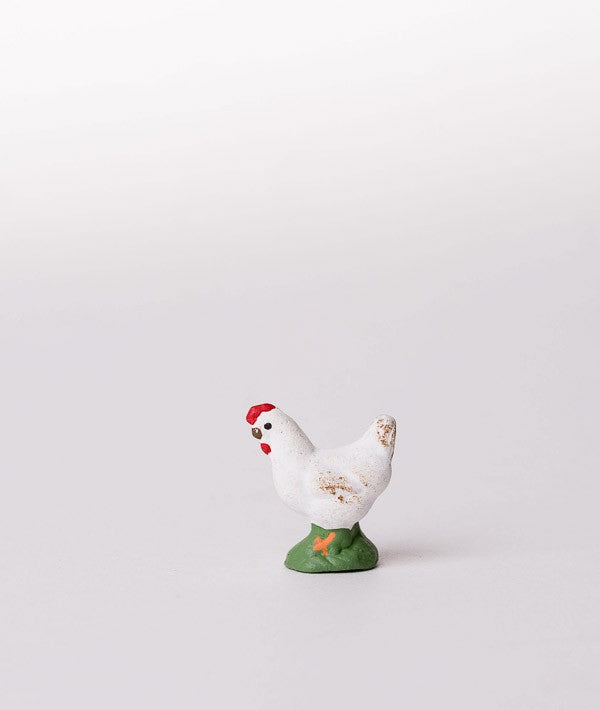 Santon la poule blanche
