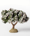 Arbre floqué fleuri blanc
