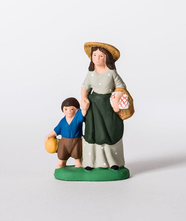 Santon la fille et l'enfant