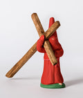 Santon le pénitent rouge à la croix