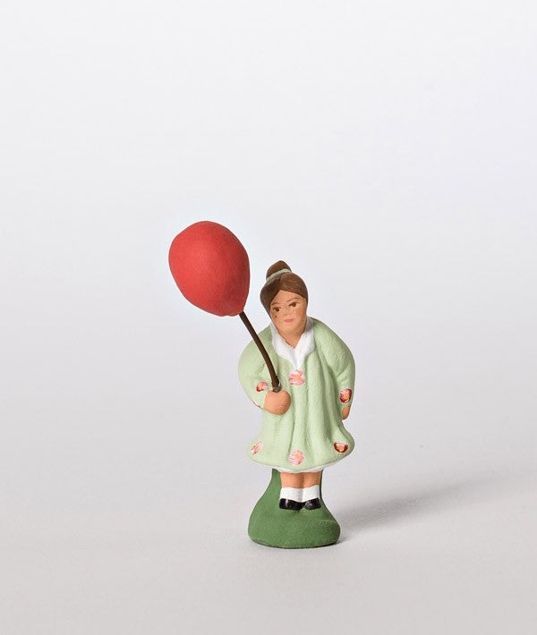Santon la fillette au ballon de baudruche