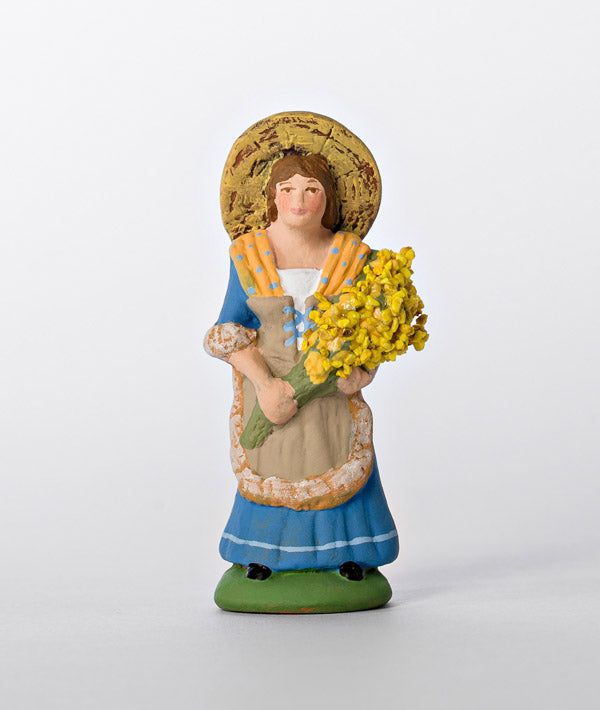 Santon La Femme aux Mimosa