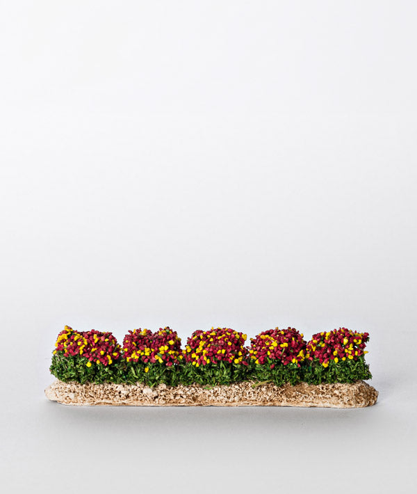 Rangée de Fleur Rouge et Jaune